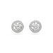 Swarovski Una Angelic Stud Earrings Round Cut Pave White Rhodium Plated - Bluestreak Crystals