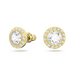 Swarovski Una Angelic Stud Earrings Round Cut White Gold-Tone Plated - Bluestreak Crystals