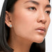 Swarovski Una Angelic Stud Earrings Round Cut White Gold-Tone Plated - Bluestreak Crystals