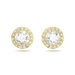 Swarovski Una Angelic Stud Earrings Round Cut White Gold-Tone Plated - Bluestreak Crystals