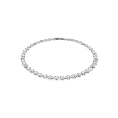 Swarovski Una Angelic Tennis Necklace Round Cut White Rhodium Plated - Bluestreak Crystals