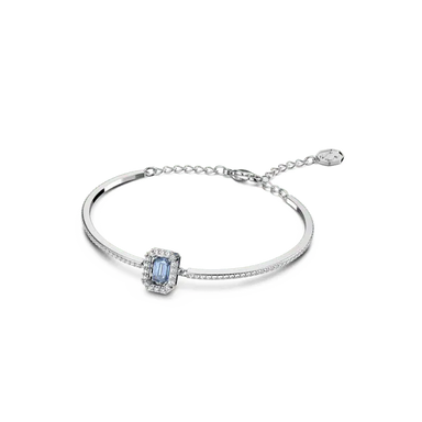 Swarovski Una Bangle Octagon Cut Pave Blue Rhodium Plated - Bluestreak Crystals