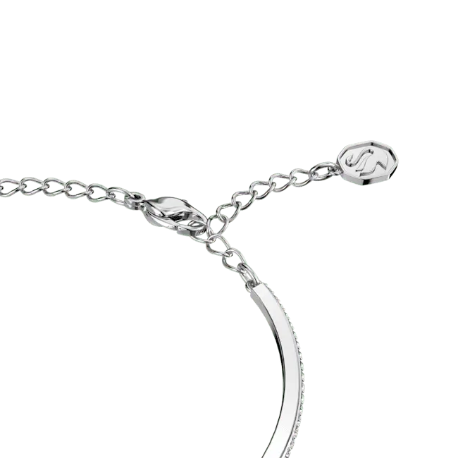 Swarovski Una Bangle Octagon Cut Pave Blue Rhodium Plated - Bluestreak Crystals
