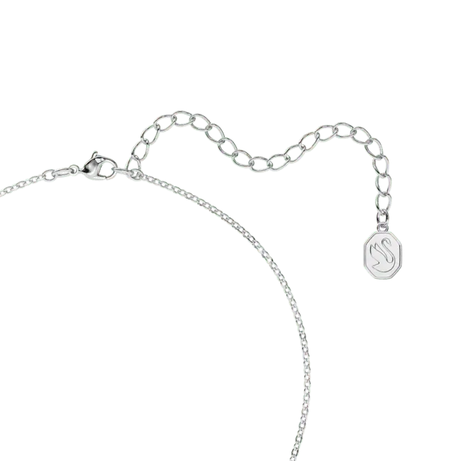 Swarovski Una Necklace Octagon Cut Pave Blue Rhodium Plated - Bluestreak Crystals