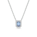 Swarovski Una Necklace Octagon Cut Pave Blue Rhodium Plated - Bluestreak Crystals