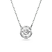 Swarovski Una Necklace Round Cut White Rhodium Plated - Bluestreak Crystals