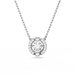 Swarovski Una Necklace Round Cut White Rhodium Plated - Bluestreak Crystals