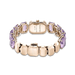 Swarovski Watch Octagon Cut Bracelet Purple Champagne Gold-Tone Finish - Bluestreak Crystals