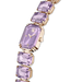 Swarovski Watch Octagon Cut Bracelet Purple Champagne Gold-Tone Finish - Bluestreak Crystals