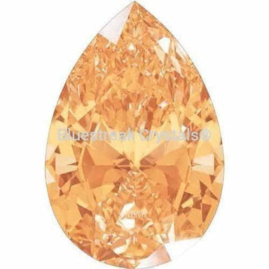 Swarovski Zirconia Pear Pure Brilliance Cut Amber - Bluestreak Crystals