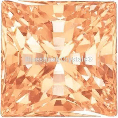 Swarovski Zirconia Square Princess Pure Brilliance Cut Amber - Bluestreak Crystals