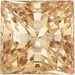 Swarovski Zirconia Square Princess Pure Brilliance Cut Fancy Champagne - Bluestreak Crystals