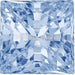 Swarovski Zirconia Square Princess Pure Brilliance Cut Fancy Light Blue - Bluestreak Crystals