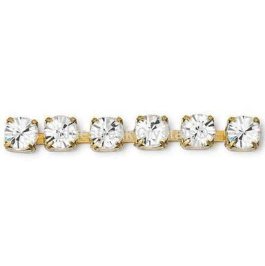 Preciosa Cup Chain Chaton Round Gold Crystal AB - Bluestreak Crystals