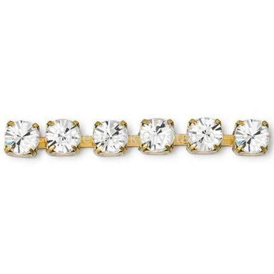Preciosa Cup Chain Chaton Round Gold Crystal - Bluestreak Crystals