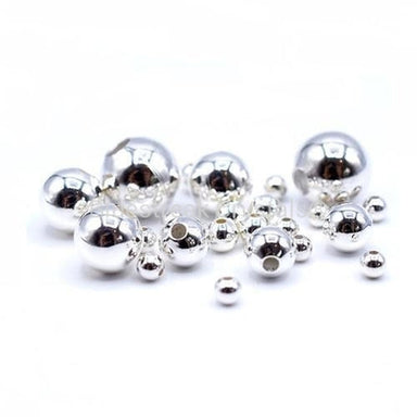 Silver Plated Smooth Round Beads - Bluestreak Crystals